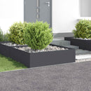 vidaXL Fűszegélyezés 4 db 100 x 100 x 35 cm Acél Antracitszürke