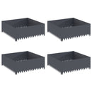 vidaXL Fűszegélyezés 4 db 100 x 100 x 35 cm Acél Antracitszürke