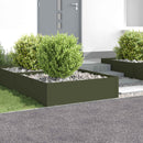 vidaXL Fűszegélyezés 4 db 100 x 100 x 35 cm Acél Olajzöld