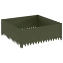 vidaXL Fűszegélyezés 4 db 100 x 100 x 35 cm Acél Olajzöld