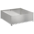 vidaXL Fűszegélyezés 100 x 100 x 35 cm Acél Ezüst