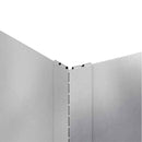 vidaXL Fűszegélyezés 4 db 100 x 100 x 35 cm Acél Ezüst