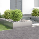 vidaXL Fűszegélyezés 4 db 100 x 100 x 35 cm Acél Ezüst