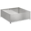 vidaXL Fűszegélyezés 4 db 100 x 100 x 35 cm Acél Ezüst