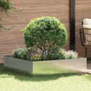 vidaXL Fűszegélyezés 100 x 100 x 35 cm Acél Ezüst
