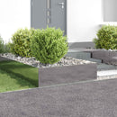 vidaXL Fűszegélyezés 4 pcs 100 x 100 x 35 cm Acél Ezüst