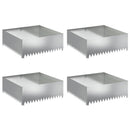 vidaXL Fűszegélyezés 4 pcs 100 x 100 x 35 cm Acél Ezüst