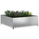 vidaXL Fűszegélyezés 4 pcs 100 x 100 x 35 cm Acél Ezüst