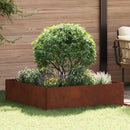 vidaXL Fűszegélyezés 100 x 100 x 35 cm Acél Rozsdás