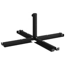 vidaXL Napernyő alap keresztkeret Fekete Acél for 25–50 mm-es Pole