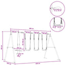 vidaXL Kültéri Hinta Szett Sokszínű 330 x 185 x 185 cm Acél és PE