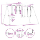 vidaXL Kültéri Hinta Szett Sokszínű 330 x 185 x 185 cm Acél és PE