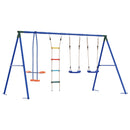 vidaXL Kültéri Hinta Szett Sokszínű 330 x 185 x 185 cm Acél és PE