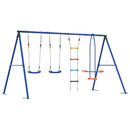 vidaXL Kültéri Hinta Szett Sokszínű 330 x 185 x 185 cm Acél és PE