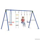 vidaXL Kültéri Hinta Szett Sokszínű 330 x 185 x 185 cm Acél és PE
