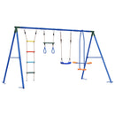 vidaXL Kültéri Hinta Szett Sokszínű 330 x 185 x 185 cm Acél és PE