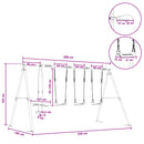 vidaXL Kültéri Hinta Szett Sokszínű 330 x 185 x 185 cm Acél és PE