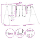 vidaXL Kültéri Hinta Szett Sokszínű 330 x 185 x 185 cm Acél és PE