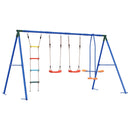 vidaXL Kültéri Hinta Szett Sokszínű 330 x 185 x 185 cm Acél és PE