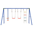 vidaXL Kültéri Hinta Szett Sokszínű 330 x 185 x 185 cm Acél és PE