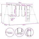 vidaXL Kültéri Hinta Szett Sokszínű 330 x 185 x 185 cm Acél és PE