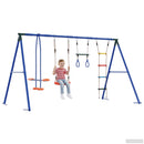 vidaXL Kültéri Hinta Szett Sokszínű 330 x 185 x 185 cm Acél és PE