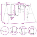 vidaXL Kültéri Hinta Szett Sokszínű 330 x 185 x 185 cm Acél és PE
