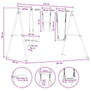 vidaXL Kültéri Hinta Szett Sokszínű 263 x 185 x 185 cm Acél és PE