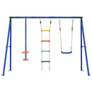 vidaXL Kültéri Hinta Szett Sokszínű 263 x 185 x 185 cm Acél és PE