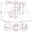 vidaXL Kültéri Hinta Szett Sokszínű 263 x 185 x 185 cm Acél és PE