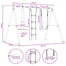 vidaXL Kültéri Hinta Szett Sokszínű 263 x 185 x 185 cm Acél és PE