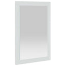 vidaxl Tükör FAUSKE Fehér 43 x 3,5 x 77 cm Műszaki fa és tömör fenyőfa