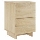 vidaXL Éjjeliszekrény Sonoma Tölgy 33,5 x 34,5 x 50 cm Szerelt Fa