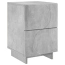 vidaXL Éjjeliszekrény Betonszürke 33,5 x 34,5 x 50 cm Szerelt Fa