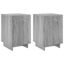 vidaXL Éjjeliszekrény 2 pcs Szürke Sonoma 33,5 x 34,5 x 50 cm