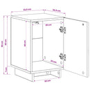 vidaXL Éjjeliszekrény 2 pcs Kézműves Tölgy 33,5 x 34,5 x 50 cm