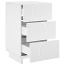 vidaXL Éjjeliszekrény 2 pcs Fehér 33,5 x 34,5 x 60 cm Szerelt Fa