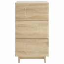 vidaXL Éjjeliszekrény 2 pcs Sonoma Tölgy 33,5 x 34,5 x 60 cm