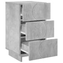 vidaXL Éjjeliszekrény 2 pcs Betonszürke 33,5 x 34,5 x 60 cm Szerelt Fa