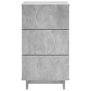 vidaXL Éjjeliszekrény 2 pcs Betonszürke 33,5 x 34,5 x 60 cm Szerelt Fa