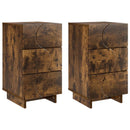 vidaXL Éjjeliszekrény 2 pcs Füstös Tölgy 33,5 x 34,5 x 60 cm