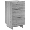 vidaXL Éjjeliszekrény Szürke Sonoma 33,5 x 34,5 x 60 cm Szerelt Fa