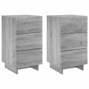 vidaXL Éjjeliszekrény 2 pcs Szürke Sonoma 33,5 x 34,5 x 60 cm