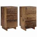 vidaXL Éjjeliszekrény 2 pcs Antik Fa 33,5 x 34,5 x 60 cm Szerelt Fa