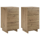 vidaXL Éjjeliszekrény 2 pcs Kézműves Tölgy 33,5 x 34,5 x 60 cm