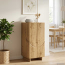 vidaXL Tálalószekrény Kézműves Tölgy 33.5 x 34.5 x 75 cm Szerelt Fa