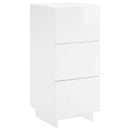 vidaXL Tálalószekrény Magasfényű Fehér 33,5 x 34,5 x 75 cm Szerelt Fa