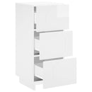 vidaXL Tálalószekrény Magasfényű Fehér 33,5 x 34,5 x 75 cm Szerelt Fa