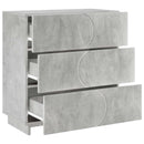 vidaXL Tálalószekrény Betonszürke 70 x 38 x 75 cm Szerelt Fa