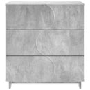 vidaXL Tálalószekrény Betonszürke 70 x 38 x 75 cm Szerelt Fa